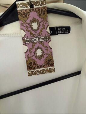 Boohoo White Body Con Midi